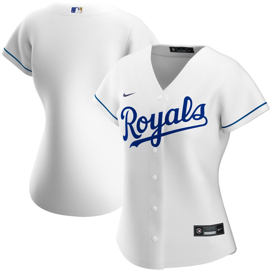 Custom Kansas City Royals Nike Women Home 2020 MLB Team Jersey White